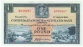 Clydesdale And North Of Scotland Bank Ltd 1 Pounds,  1. 3. 1954